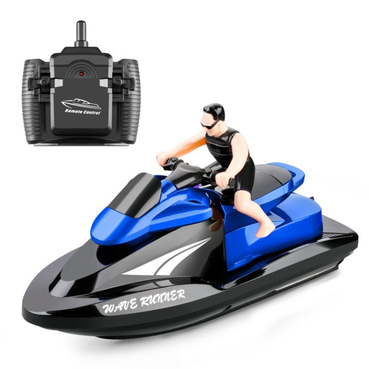 809 2.4G Remote Control Motor Speed Boat High Speed Electric Yacht Model Children Water Toys, Specification Single Battery (Blue)